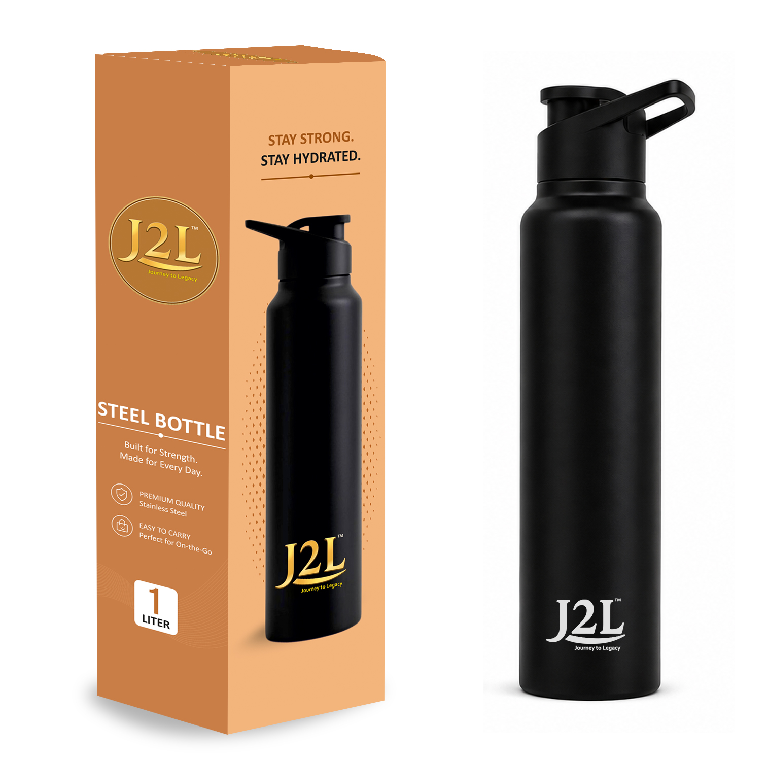 J2L Steel Water Bottle 1 Ltr 