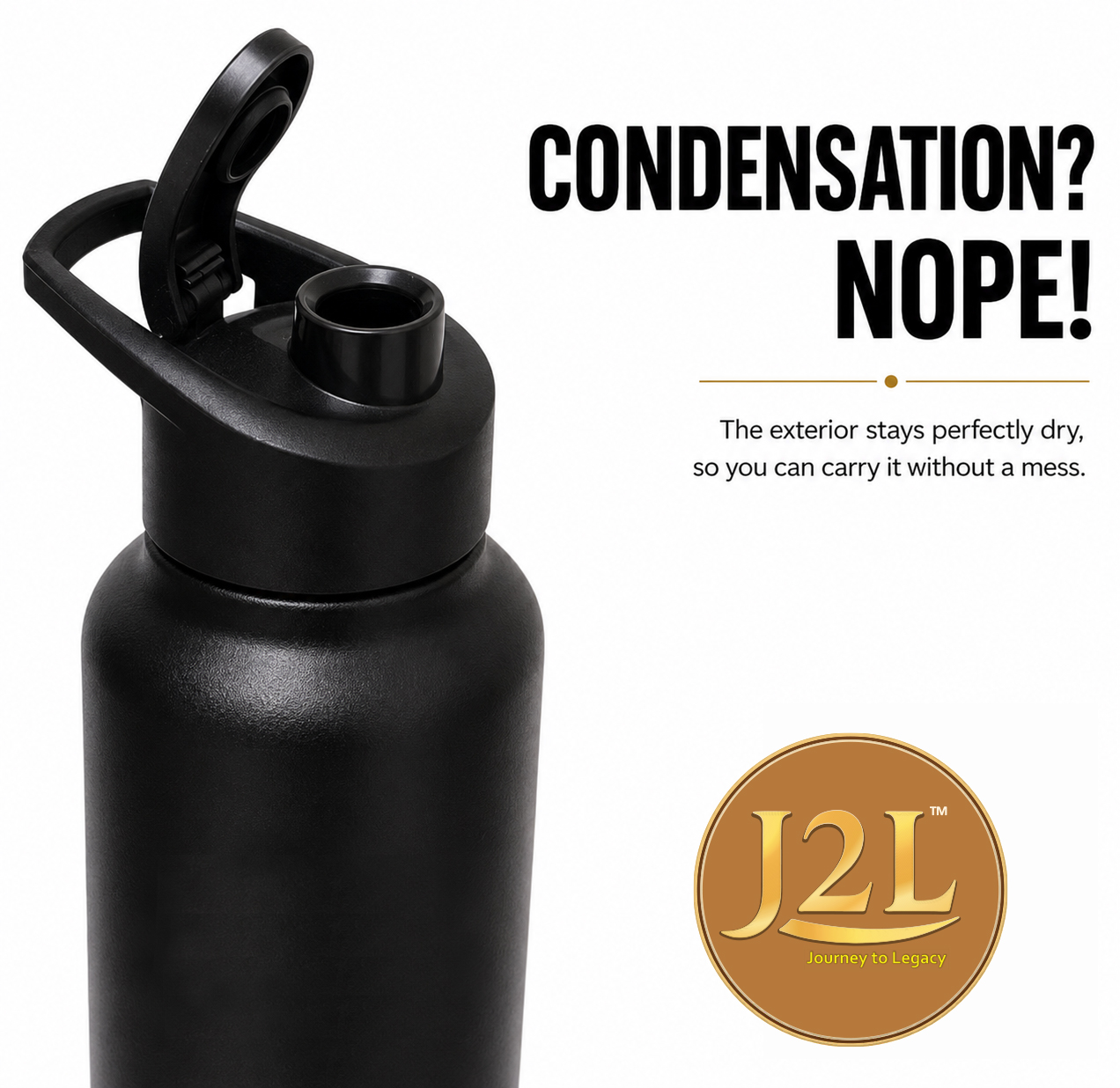 J2L Steel Water Bottle 1 Ltr 