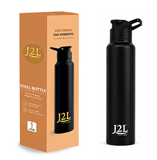 J2L Steel Water Bottle 1 Ltr 